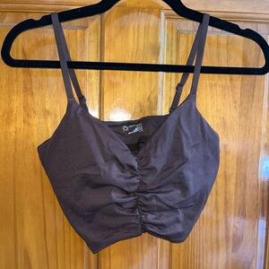 Aerie Chocolate Brown Crop Top
